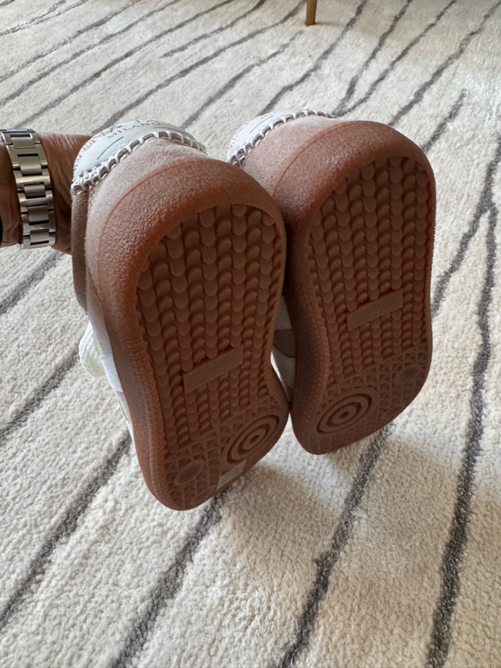 New - Women’s Tan Suede Sneakers with Cream Laces - Picture 5 of 6